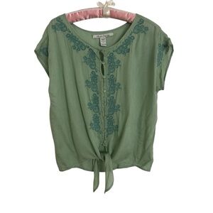 American Rag Sage Green Button Down top